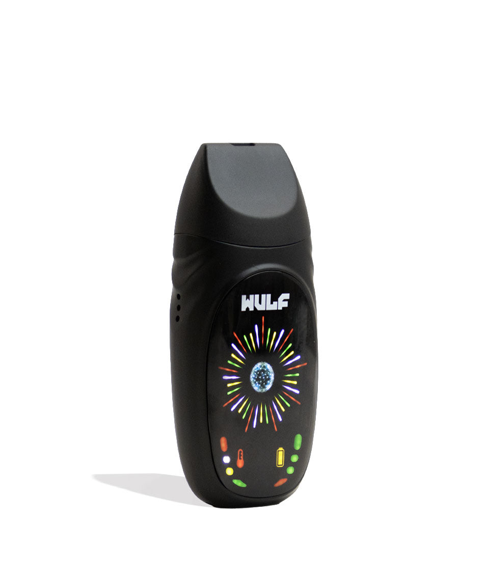 Black Wulf Mods Faze Portable Dry Herb Vaporizer Angle View on White Background