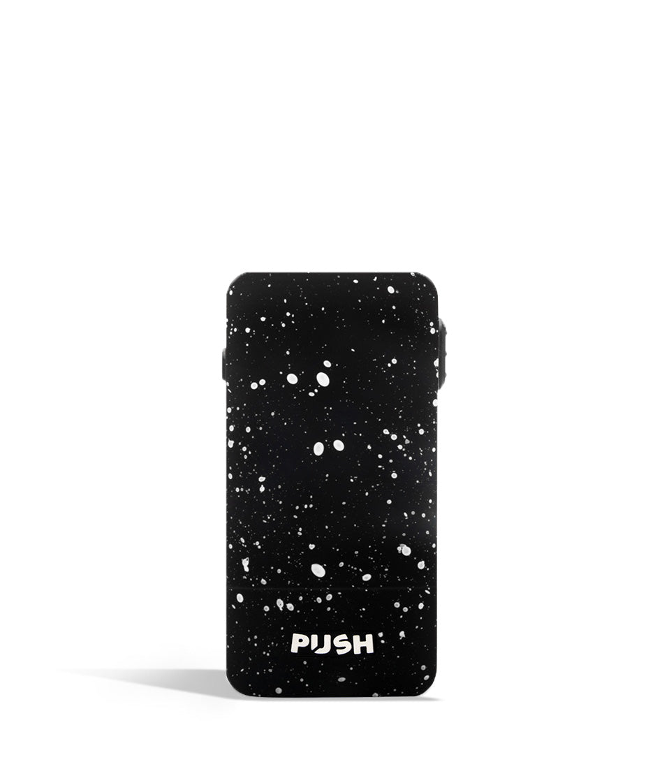 Black White Spatter front Exxus Vape Push 510 Thread Battery on white background