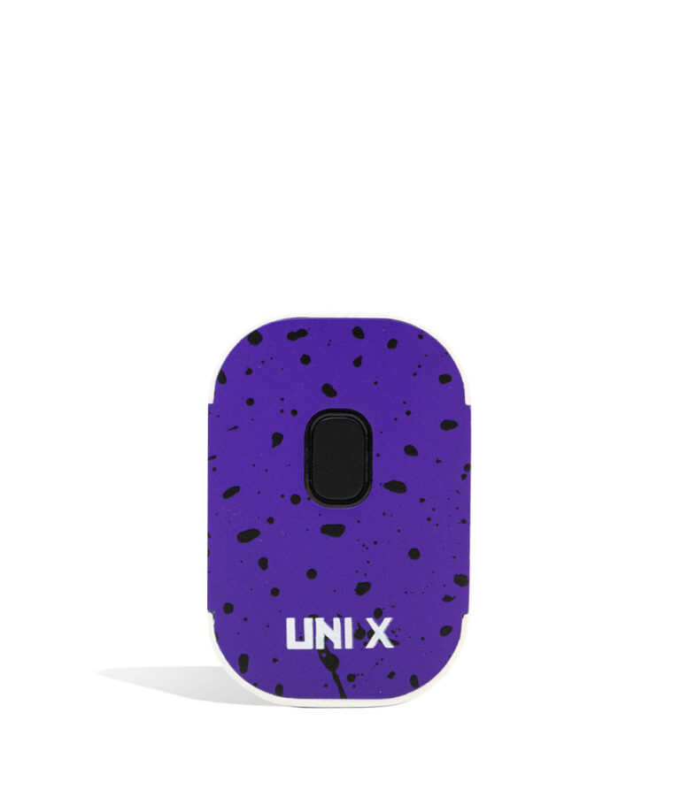 Purple Black Wulf Mods UNI X 510 Thread Battery front view on white background