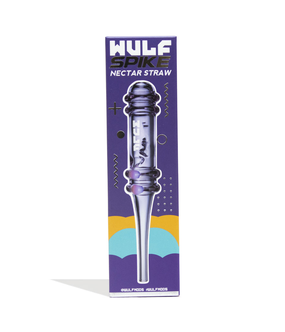 Purple Wulf Mods Spike Nectar Straw Packaging 15pk Front View on White Background