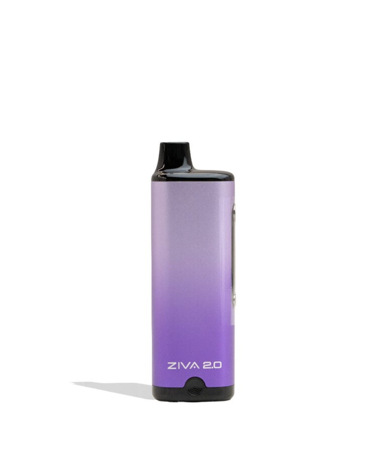 Purple Yocan Ziva 2.0 Variable Voltage Battery 10pk Front View on White Background
