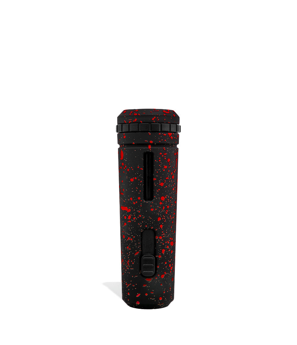Black Red Spatter back view Wulf Mods UNI Adjustable 510 Thread Battery on white studio background