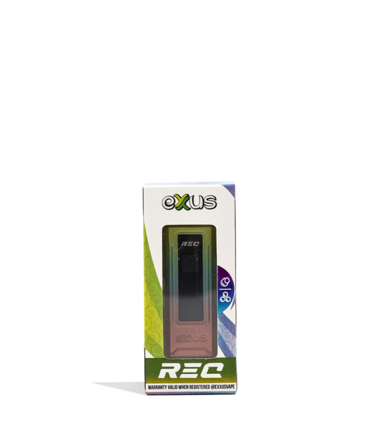 Full Color Exxus Vape REC 510 Thread Battery 12pk Packaging Front View on White Background