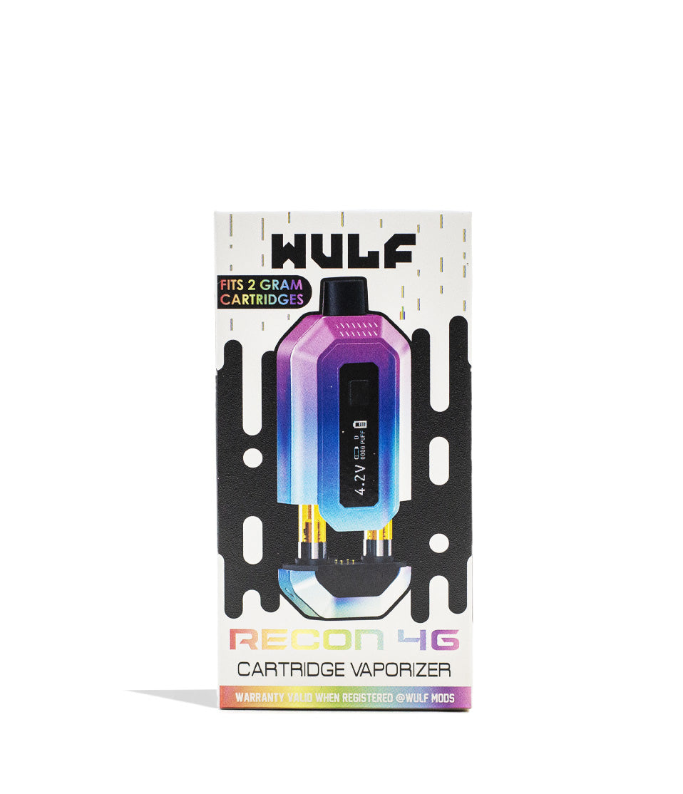 Full Color Wulf Mods Recon 4g Dual 510 Thread Battery 9pk Packaging Front View on White Background