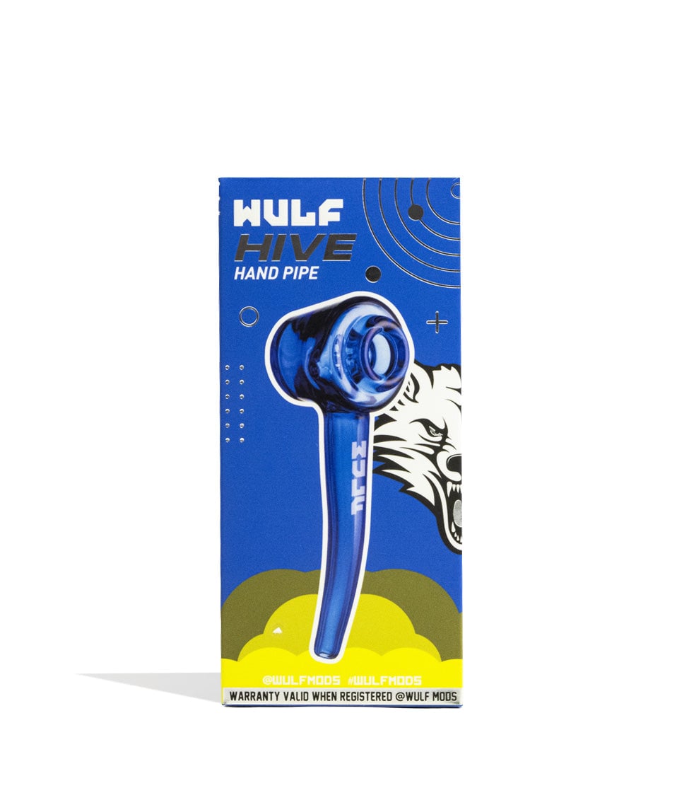 Blue Wulf Mods Hive Hand Pipe 15pk Packaging Front View on White Background