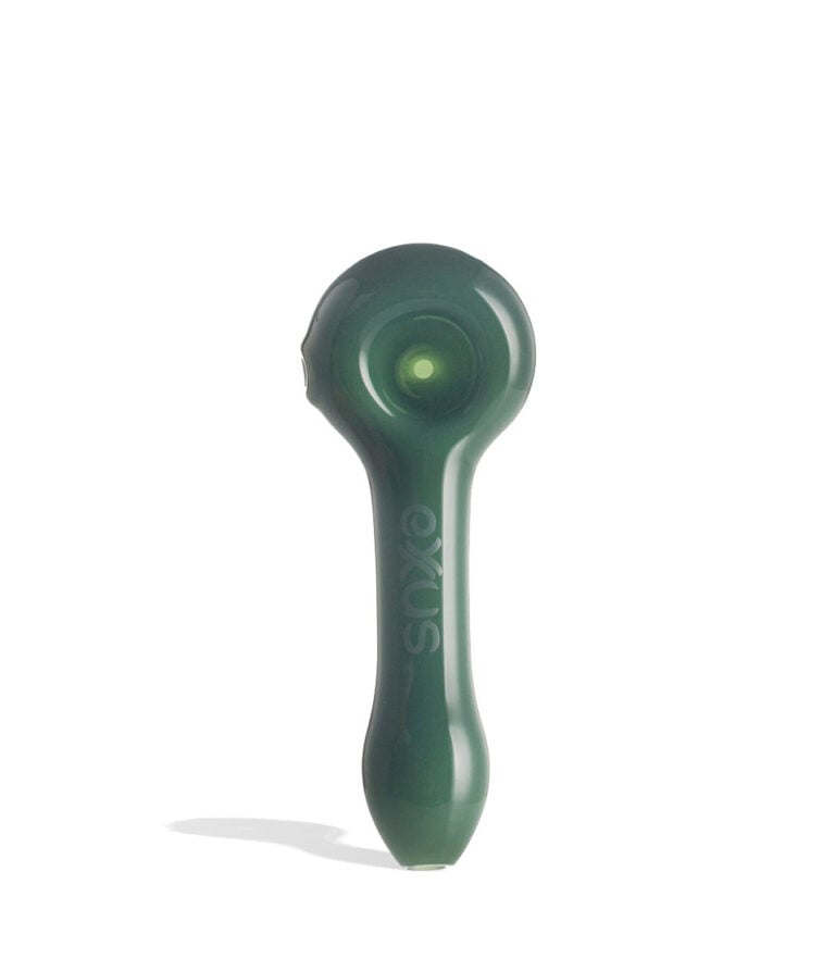 Milky Green Exxus Vape Cave Hand Pipe 12pk Front View on White Background