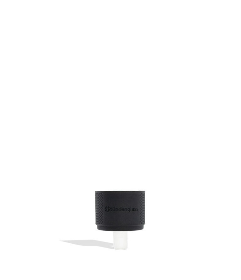 Black Stündenglass Gravity Infuser dry herb bowl on white background