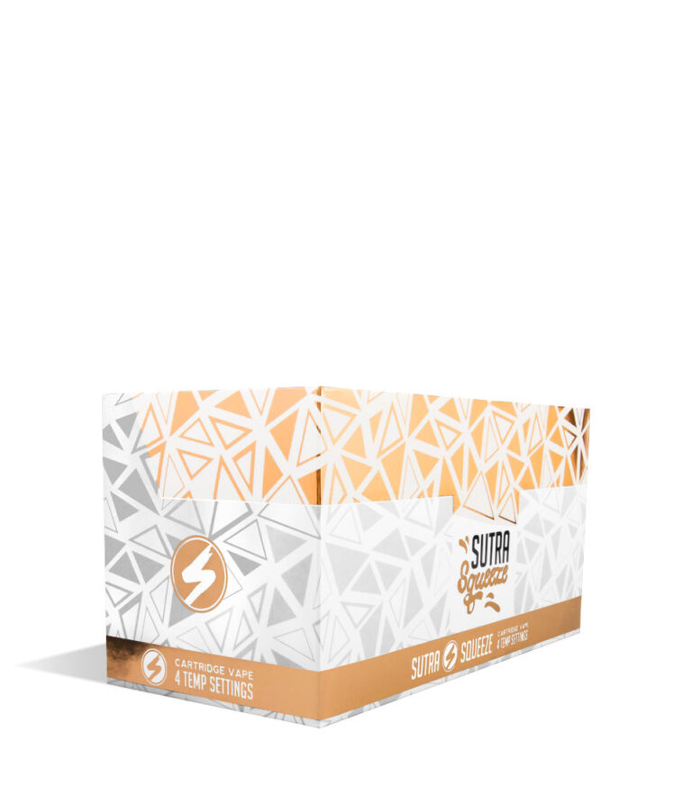Bronze side view Sutra Vape Squeeze 510 Thread Battery 6pk on white background