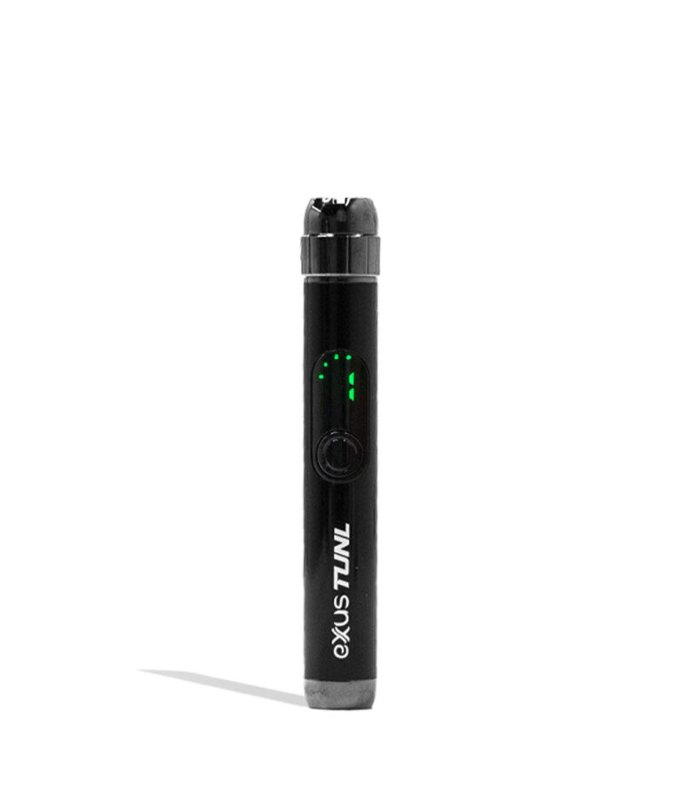 Black Exxus Vape TUNL 510 Thread Battery 12pk Front View on White Background