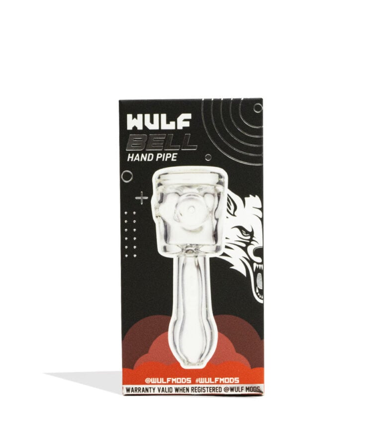 Clear Wulf Mods Bell Hand Pipe 15pk Packaging Front View on White Background