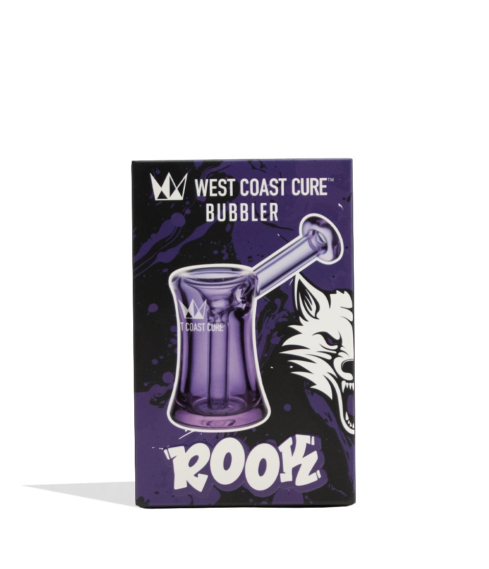 Purple West Coast Cure Rook Bubbler 6pk Packaging Front View on White Background