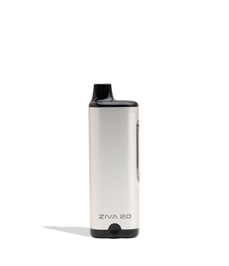 Silver Yocan Ziva 2.0 Variable Voltage Battery 10pk Front View on White Background