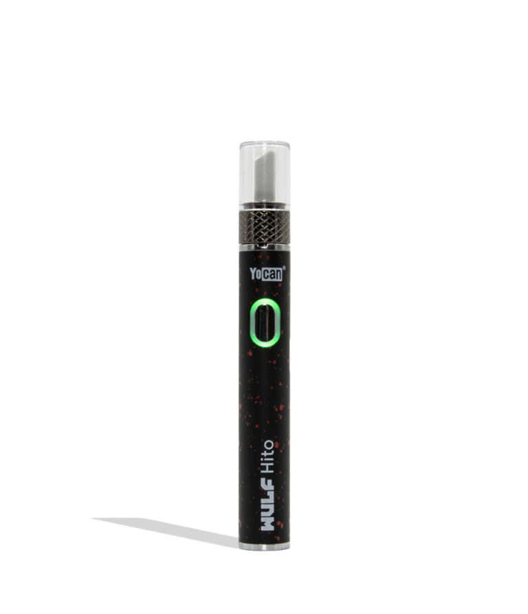 Wulf Mods Hito Knife Kit black red spatter colorway on a white background