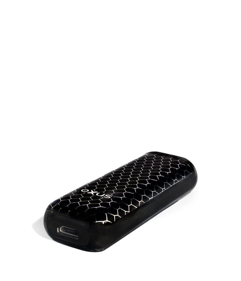 Black Cobra bottom view Exxus Vape MiNovo 510 Thread Battery on white studio background