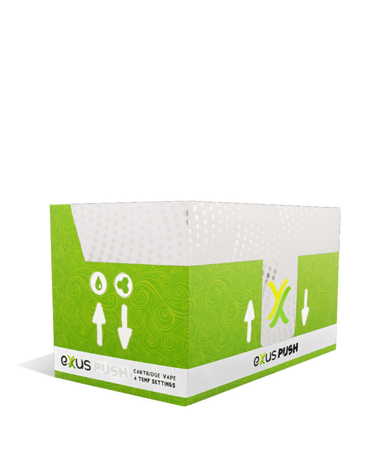 Arctic White side view Exxus Vape Push 510 Thread Battery 12pk on white background