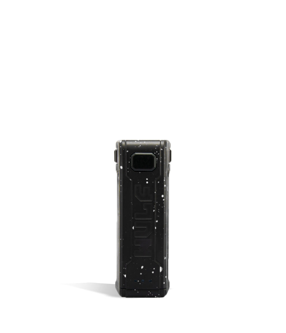 Black White Spatter face Wulf Mods UNI S Adjustable 510 Thread Battery on white background