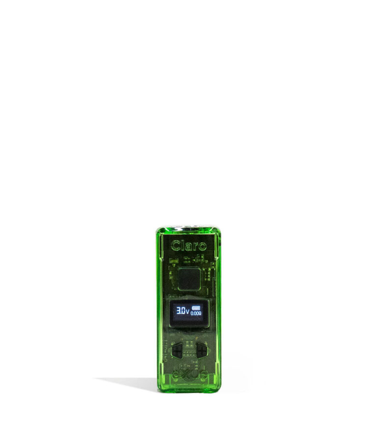 Green Exxus Vape Claro 510 Thread Battery 12pk Front View on White Background