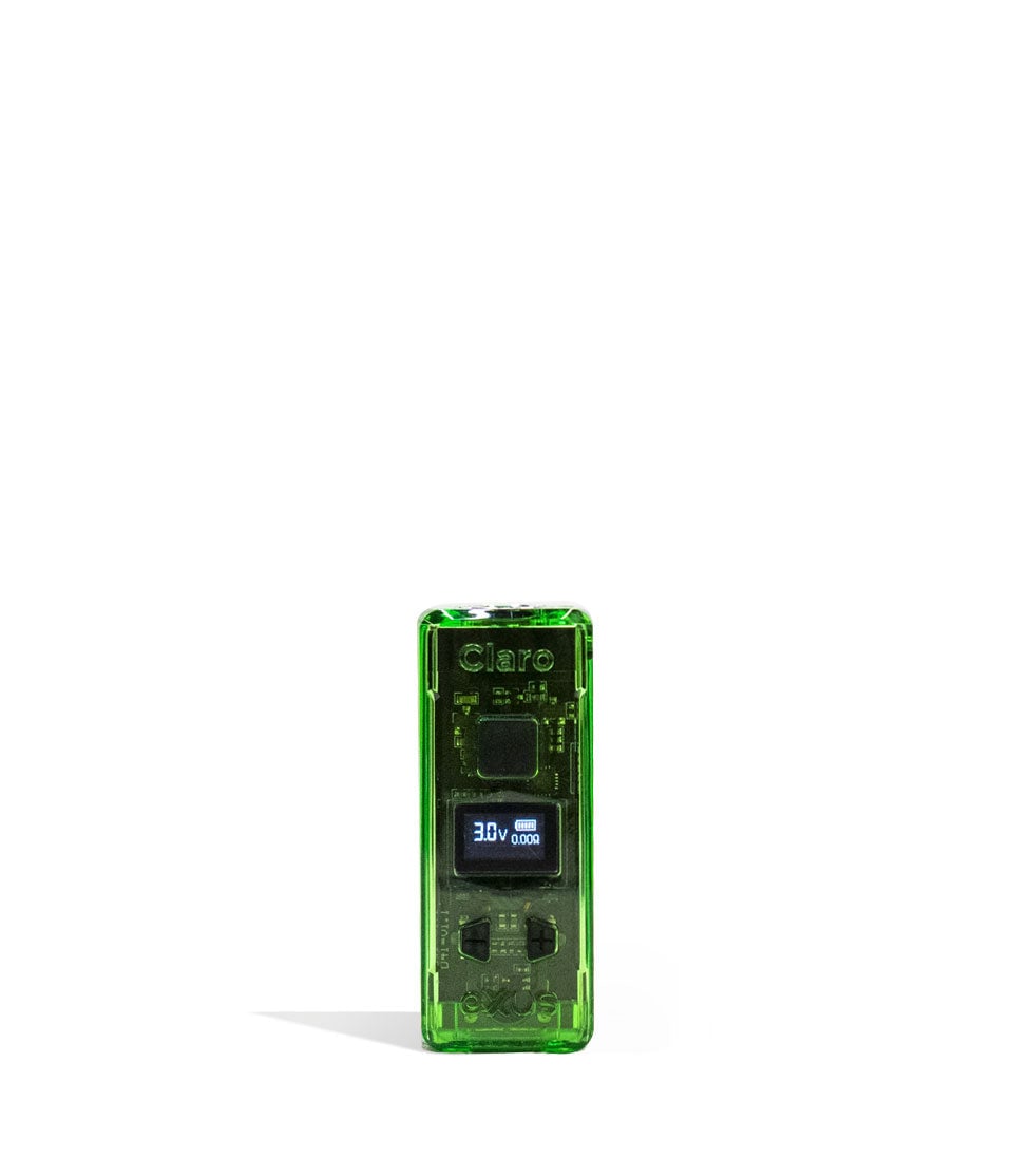 Green Exxus Vape Claro 510 Thread Battery 12pk Front View on White Background