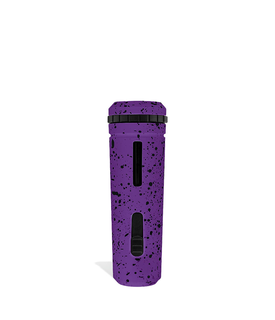 Purple Black Spatter back view Wulf Mods UNI Adjustable 510 Thread Battery on white studio background