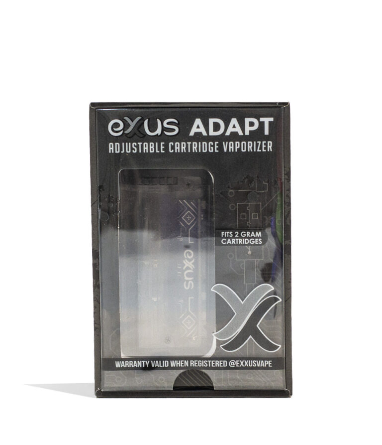 Clear Exxus Vape Adapt 510 Thread Battery Packaging Front View on White Background