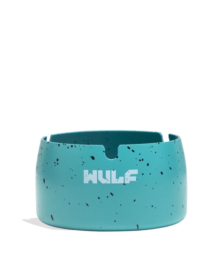 Teal Black Spatter Wulf Mods Cache Ashtray 6pk Front View on White Background