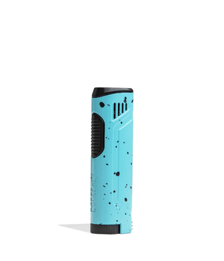 Teal Black Spatter Wulf Mods Blitz Butane Powered Torch 9pk Front View on White Background