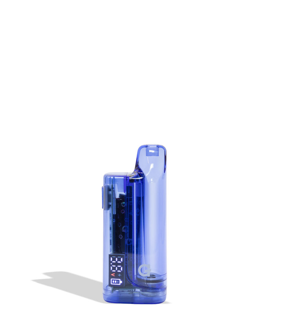 Blue vape device on a white background