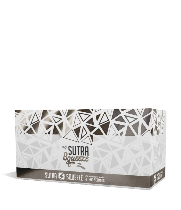 Gunmetal front view Sutra Vape Squeeze 510 Thread Battery 6pk on white background