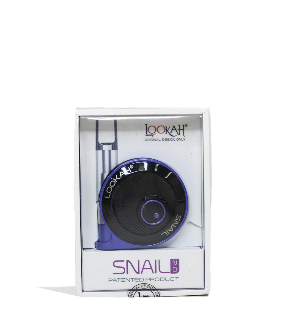 Purple Lookah Snail 510 Thread Battery Packaging Front View on White Background