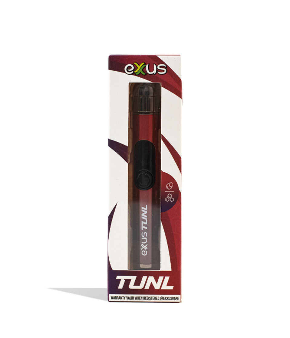Crimson Exxus Vape TUNL 510 Thread Battery 12pk Packaging Front View on White Background