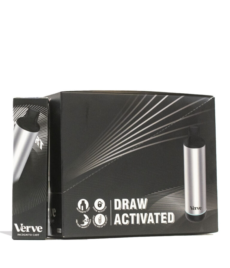 Silver Yocan Verve 510 Thread Battery Packaging Front View on White Background