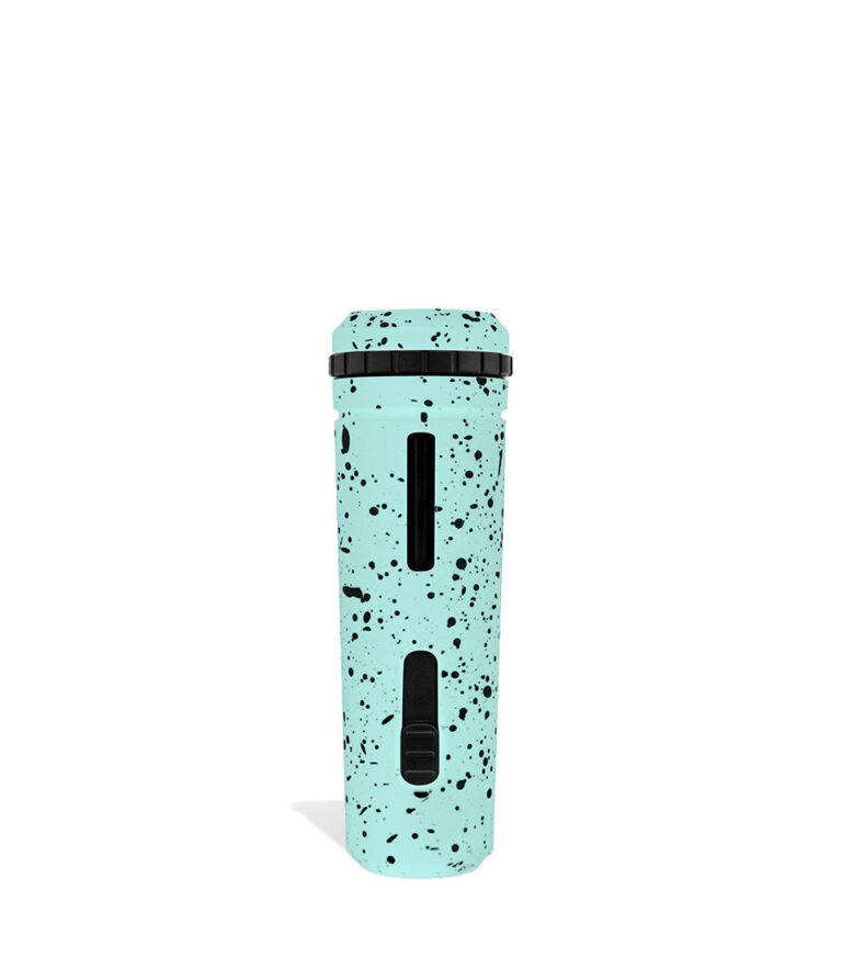 Teal Black Spatter back view Wulf Mods UNI Adjustable 510 Thread Battery on white studio background