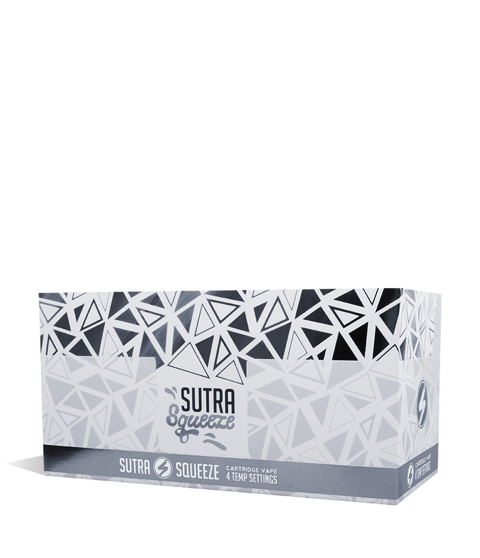 Silver front view Sutra Vape Squeeze 510 Thread Battery 6pk on white background