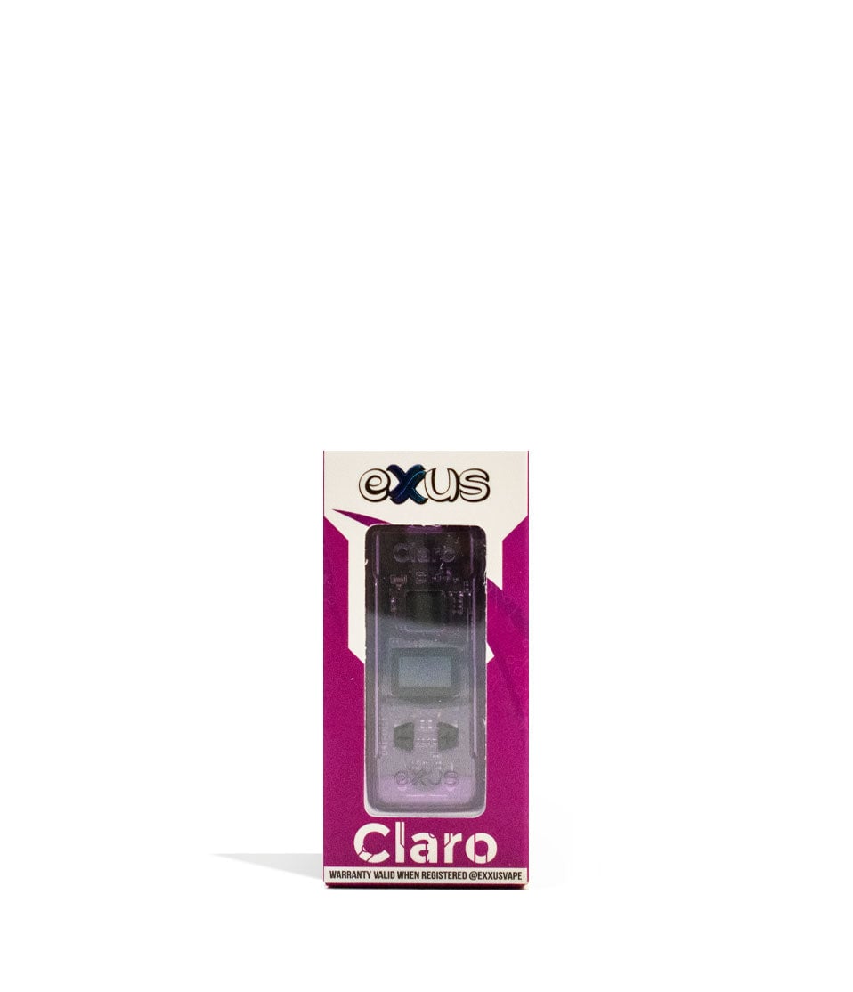 Purple Exxus Vape Claro 510 Thread Battery 12pk Packaging Front View on White Background