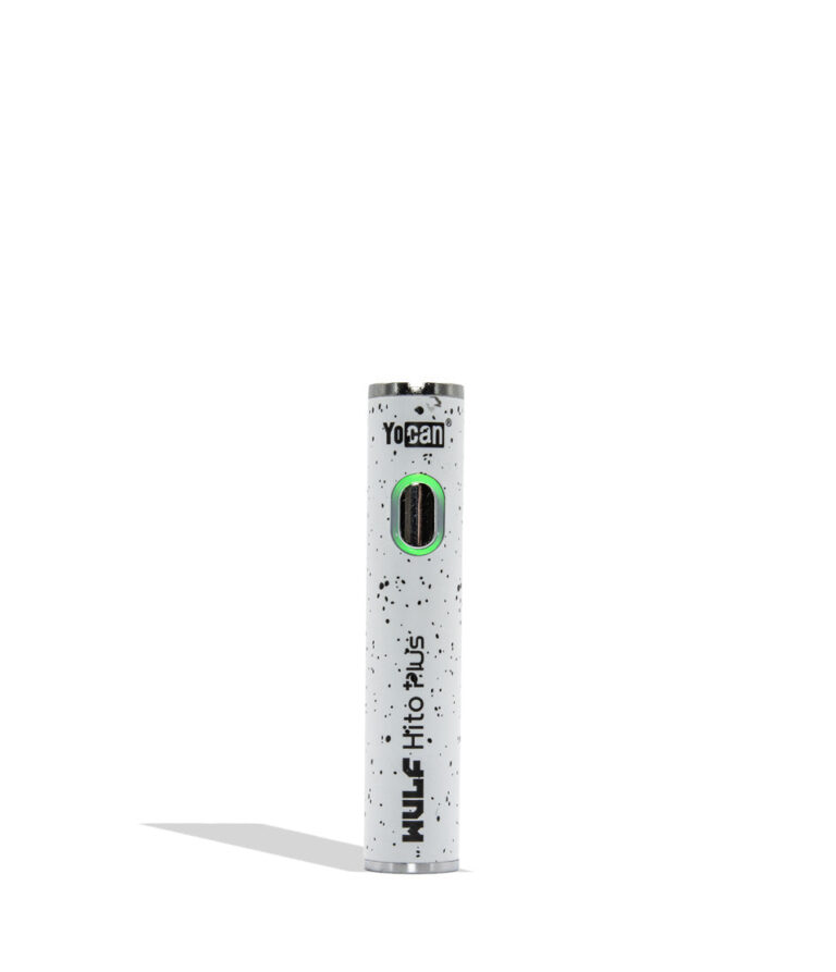 WULF Hito Plus white black spatter on a white background.