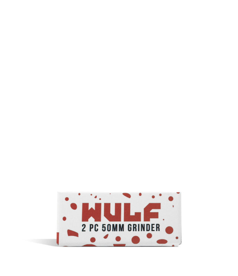 White Red Wulf Mods 2pc 50mm Spatter Grinder box on white background