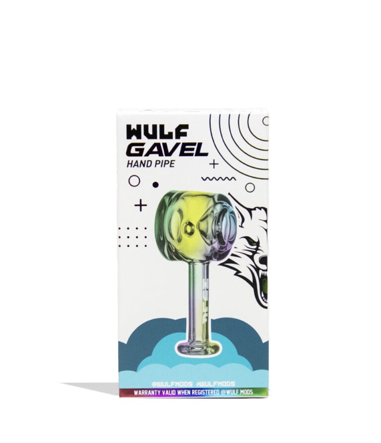 Full Color Wulf Mods Gavel Hand Pipe 15pk Packaging Front View on White Background