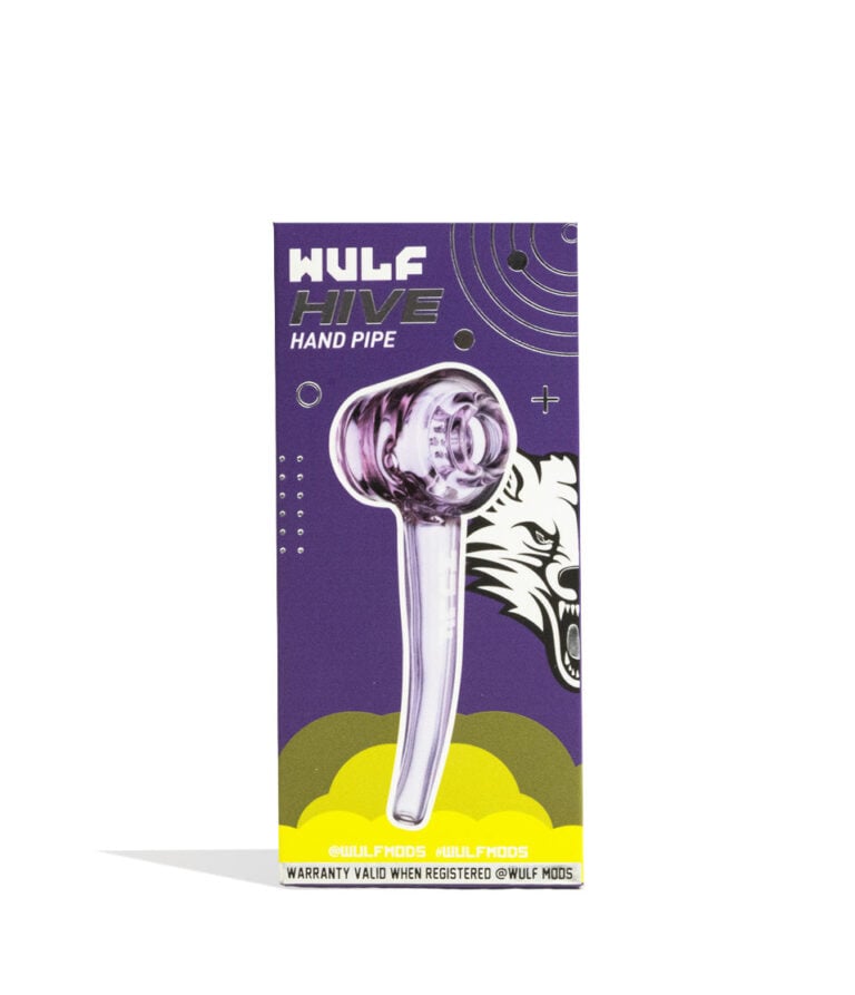 Purple Wulf Mods Hive Hand Pipe 15pk Packaging Front View on White Background