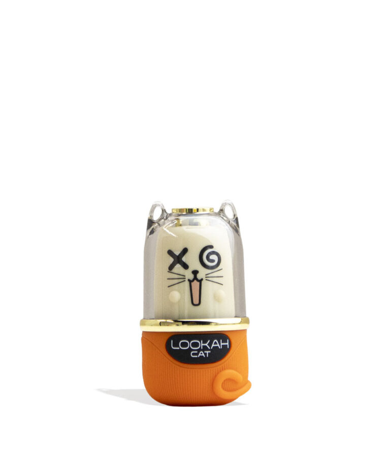 Orange Lookah Cat 510 Variable Voltage Battery Front View on White Background