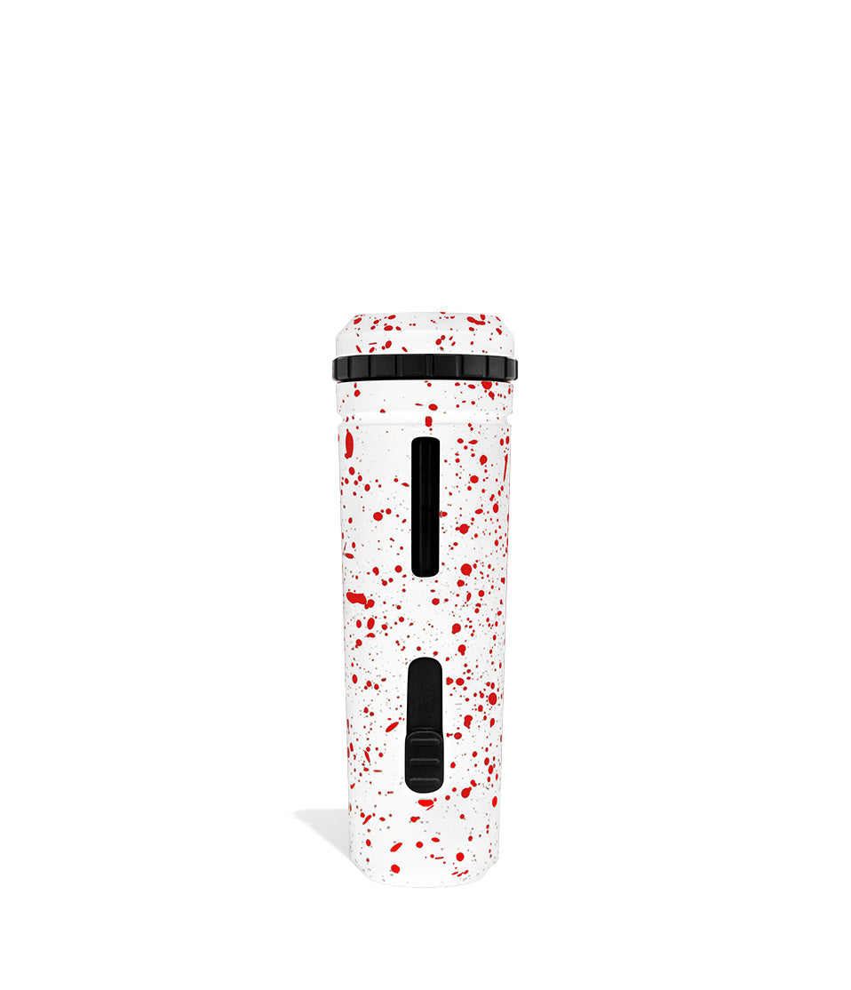 White Red Spatter back view Wulf Mods UNI Adjustable 510 Thread Battery on white studio background