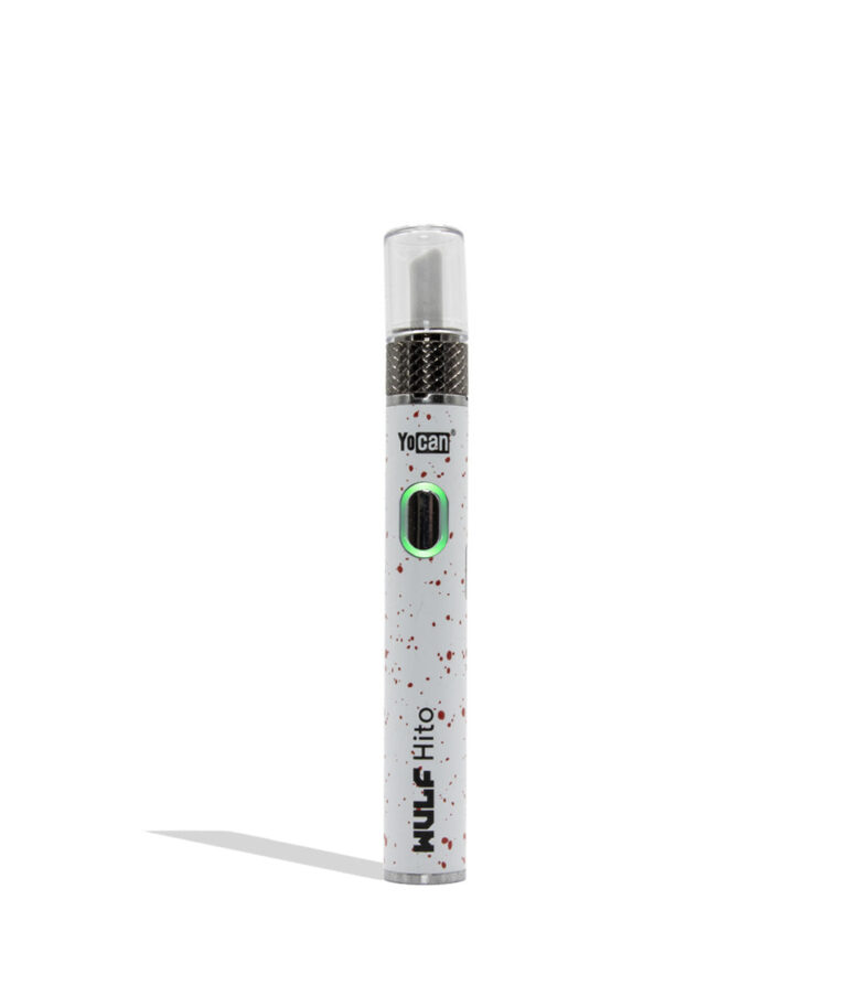 Wulf Mods Hito Knife Kit white red  spatter colorway on a white background