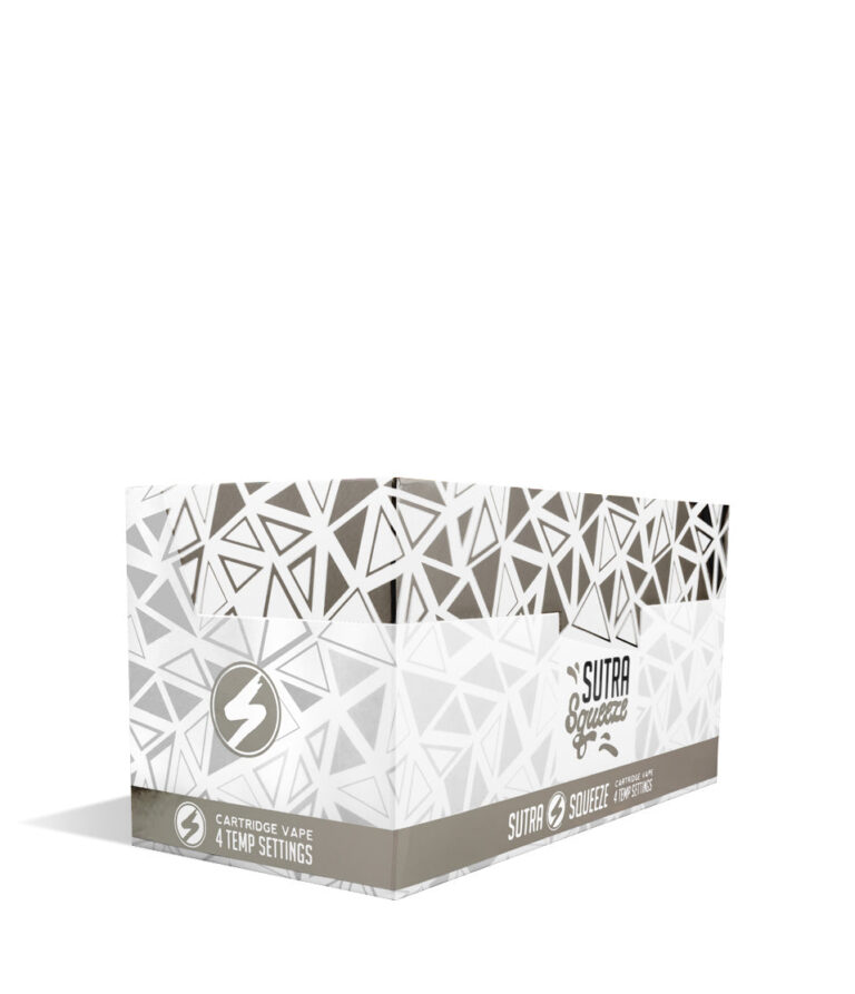 Gunmetal side view Sutra Vape Squeeze 510 Thread Battery 6pk on white background