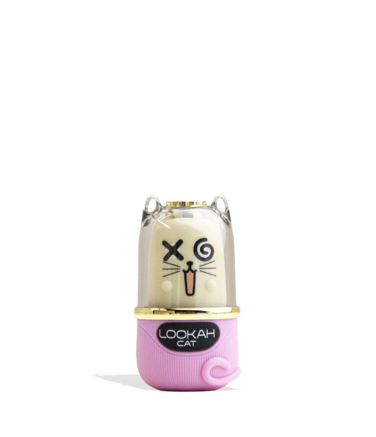 Pink Lookah Cat 510 Variable Voltage Battery Front View on White Background