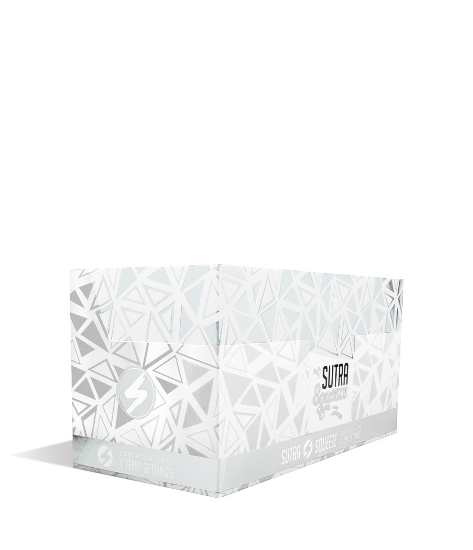 Silver side view Sutra Vape Squeeze 510 Thread Battery 6pk on white background