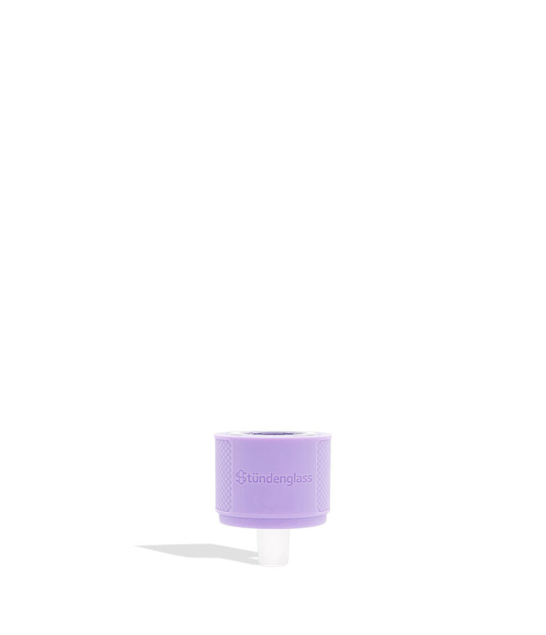 Violet Purple Stündenglass Gravity Infuser dry herb bowl on white background