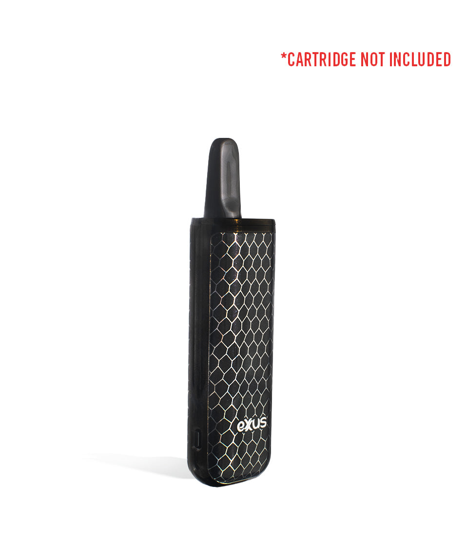 Black Cobra side view with cartridge Exxus Vape MiNovo 510 Thread Battery on white studio background