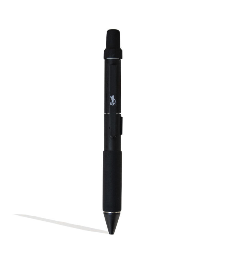 Black Smyle Penjamin Cart Pen Variable Voltage Battery Front View on White Background