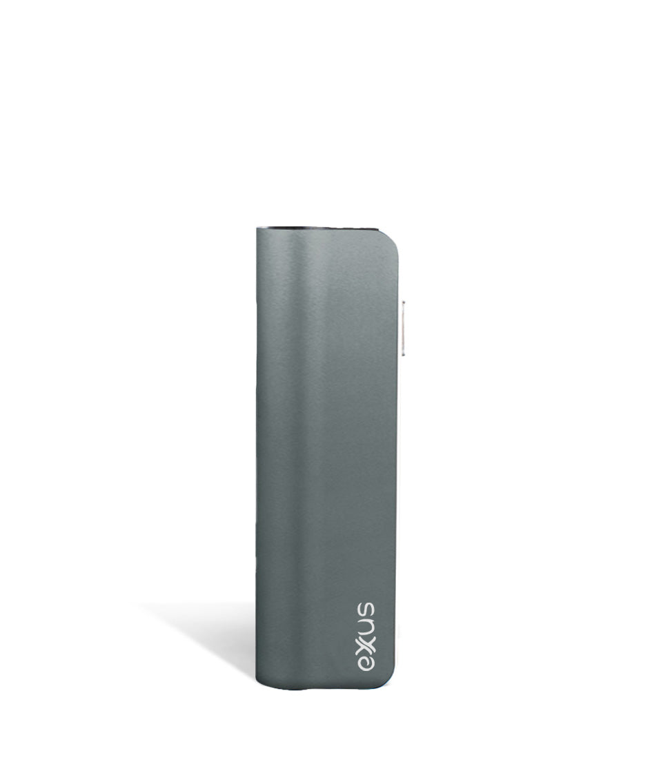 Gunmetal side Exxus Vape Snap VV 510 Thread Battery on white studio background