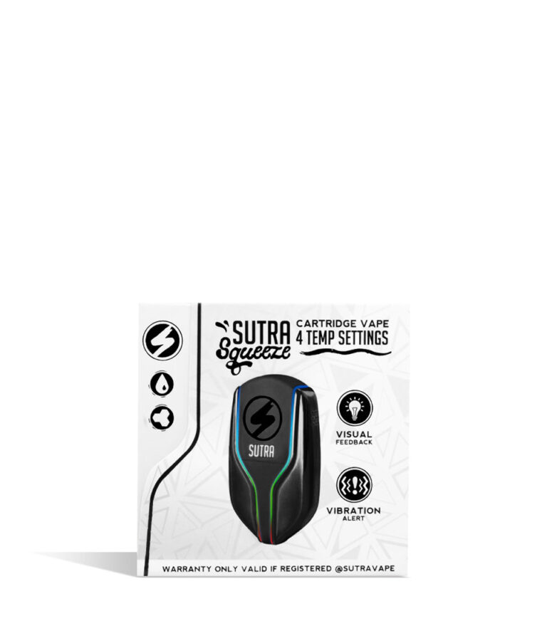 Black single pack Sutra Vape Squeeze 510 Thread Battery 6pk on white background