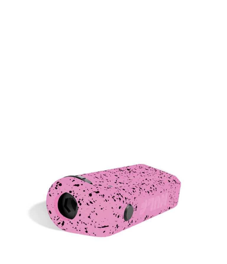 Pink Black Spatter Down view Wulf Mods UNI Adjustable 510 Thread Battery on white studio background